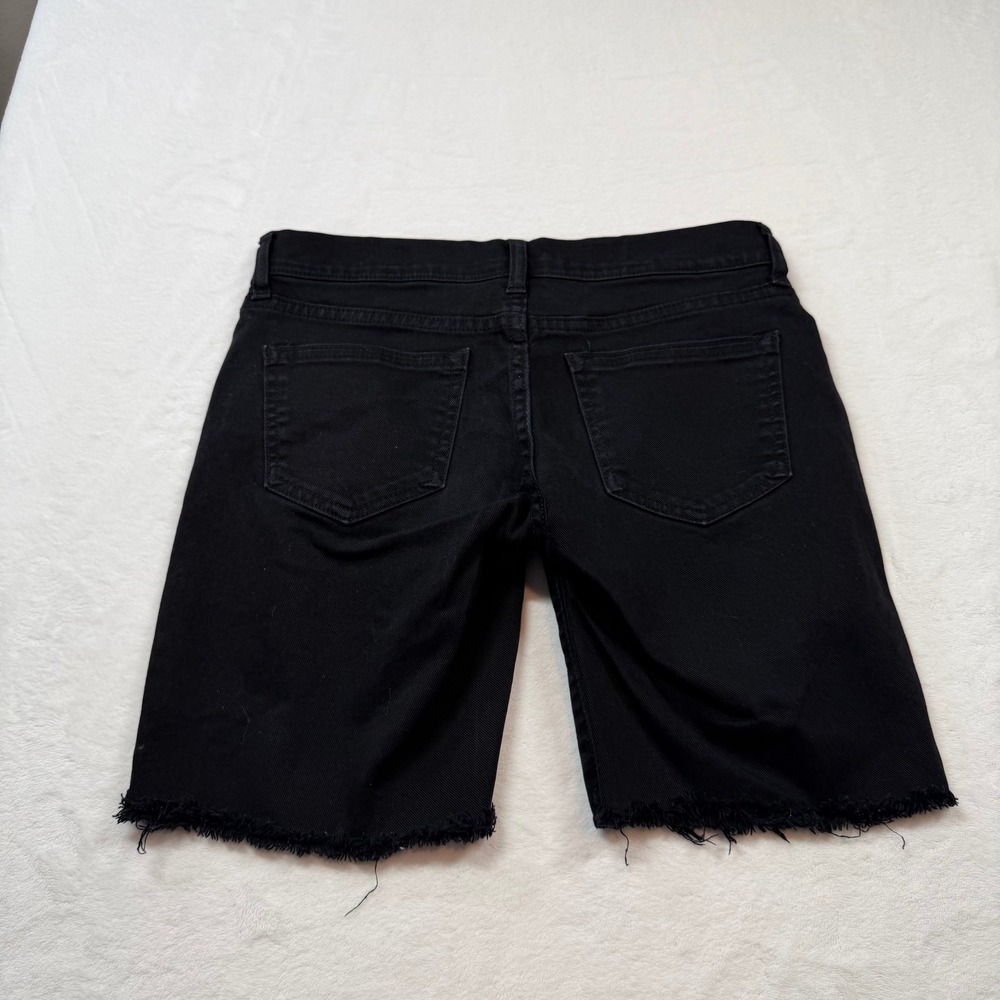 Old Navy The Diva Denim Shorts Women 2 Black Good Raw Hem Stretch 480941-07